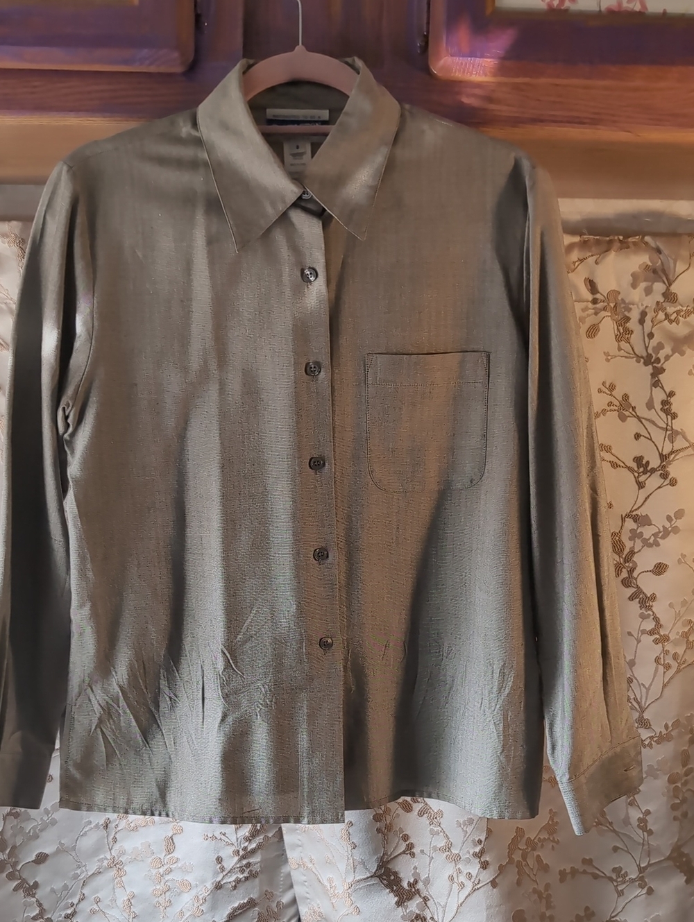 Vintage Pendleton Blouse 100% Silk 8 Petite